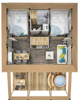 Tente d'hôtel safari en plein air de luxe à vendre Grande tente de maison glamping