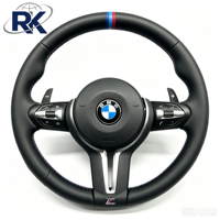 Volant en cuir et fibre de carbone en forme de T, 3 branches, avec boutons multifonctions et palettes de changement de vitesse pour BMW Série 3 Châssis F