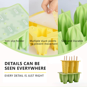 Offre Spéciale écologique bricolage fruits glace Popsicle plateau 6 cavités spirale yaourt barre moule réutilisable durable de qualité alimentaire Cube glace - Product Image 6