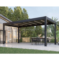 Pergola de jardin électrique en aluminium de toit de persienne automatique moderne de luxe grand pavillon extérieur