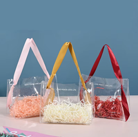 Sacs cadeaux en PVC transparent avec poignées de ruban sacs à provisions sac de marchandise mariage Shopping voyage Date réunion femmes fête anniversaire