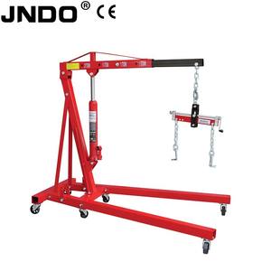 Palonnier hydraulique pliable robuste de 2 tonnes, grue d'atelier en acier, palonnier de garage avec 6 roulettes en fer - Product Image 2