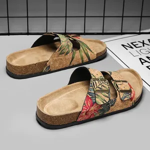 Zapatillas de verano con punta abierta y doble botonadura para hombre y mujer con suelas planas suaves Diseñador cómodo - Product Image 4