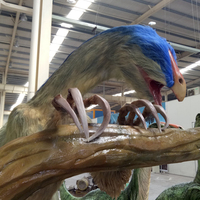 HT-025 Dinosaurus Animatronik Triceratops Ukuran Asli Realistis dengan Suara untuk Pabrik Taman Hiburan