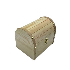 Cajas de tesoros de <span class=keywords><strong>madera</strong></span> <span class=keywords><strong>con</strong></span> tapa curvada Vintage, cofre pirata de <span class=keywords><strong>madera</strong></span> <span class=keywords><strong>con</strong></span> tapa de arco <span class=keywords><strong>con</strong></span> cerradura y tapa <span class=keywords><strong>con</strong></span> bisagras para recuerdo, joyería, juguete, escondite para niños - Product Image 2