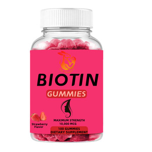 Gummies de biotine en gros pour usines : favorisent des cheveux épais et volumineux, une peau saine et éclatante, et des ongles longs et forts - Product Image 1