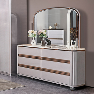 Современная роскошная двуспальная кровать размера «king-Size», набор для спальни, кожаное изголовье, деревянный каркас, обивка, комплект мебели для спальни - Product Image 4