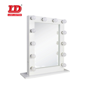 Miroir de maquillage Miroir de courtoisie à LED de style hollywoodien avec 12 ampoules LED à gradateur tactile pour coiffeuse de maquillage - Product Image 4