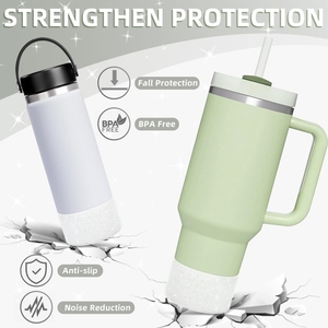 Housse de protection en silicone personnalisée avec logo pour bouteille d'eau sportive, compatible avec les bouteilles en acier inoxydable de 12 à 24 oz - Product Image 6