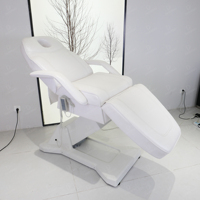Table de massage électrique moderne pliable à 3 moteurs, chaise avec éponge haute densité, réglable, pour salon de beauté et spa, en cuir PU, pour soins du visage