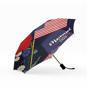 Ombrello esterno di protezione UV progettato su misura con stampa di bandiera del paese per attività commerciali e forniture per feste promozionali - Product Image 1