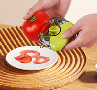 Appelschiller Aardappelschiller 3-in-1 Multifunctionele messen met een knop voor eenvoudig wisselen Keukenschiller voor fruit & groenten