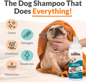 Shampooing et revitalisant pour animaux de compagnie 6 en 1 Nettoyage en profondeur des cheveux Produits de toilettage <span class=keywords><strong>anti</strong></span>-démangeaisons Shampooing hypoallergénique pour chiens et chats - Product Image 4