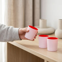Venta Caliente: Frascos de Velas Mate de Lujo con Tapa, Decorativos para el Hogar, Portavelas Navideños Coloridos para Hacer Velas