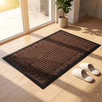 Tapis de bienvenue moderne et traditionnel fait main, design classique pour entrée de porte, tapis de sol lavable en caoutchouc rembourré pour porte d'entrée