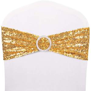 كرسي حفلات زفاف فاخر باللون الأحمر لامع مزين بالترتر بسعر خاص بسعر الجملة - Product Image 2