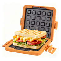 Mikrowellen-Backform und Grillpfannen-Set, Silikon-Backwaren-Klappkocher, Sandwich-Toastie-Presse mit Cool-Touch-Griff