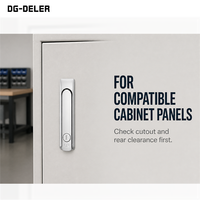 Serrure intelligente cylindrique en alliage de zinc DG-DELER AB424-1K avec 2 clés, finition brossée, entraxe de 50 mm pour armoire en acier