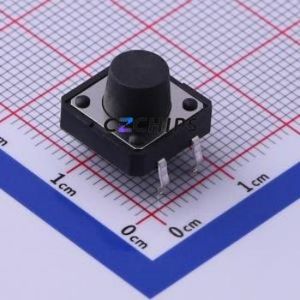 UK-B0224G80-DP25Y Tactile Switch Through hole-4P,12x12mm Switch Single Pole Single Throw Round Button 2.5N Through Hole - Product Image 1