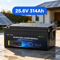 Batterie LiFePO4 étanche 25,6 V 314 Ah, charge 80 A, décharge 200 A, coque ABS PC M8, 6000 cycles, garantie 10 ans