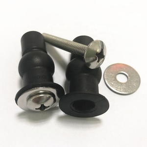 Bulloni per sedile WC da 10 mm <span class=keywords><strong>con</strong></span> dadi in gomma espandibile, accessori universali per sedili WC <span class=keywords><strong>con</strong></span> montaggio superiore, adatti alla maggior parte dei sedili WC. - Product Image 3