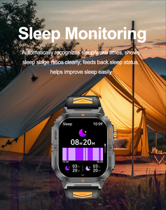 Reloj Inteligente Deportivo para Hombre OEM 2025 Trend New YK12, Cuadrado, con Calendario, 1000mAh, Linterna de Larga Duración, Monitor de Ritmo Cardíaco, Resistente al Agua IP68 - Product Image 4
