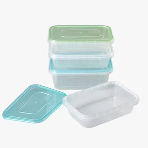 SZ-520 Disposable Plastic Food Container Rectangle Bpa Free Take Away Fast Food Packaging Boxes