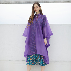 Women's <strong>Waterproof</strong> Long Raincoat with Hat Ladies <strong>for</strong> <strong>Poncho</strong> <strong>for</strong> Camping and Tours Adults Rain Coat <strong>for</strong> Rainy Days - Product Image 5