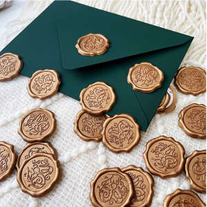 Autocollant de scellage d'enveloppe <span class=keywords><strong>en</strong></span> <span class=keywords><strong>relief</strong></span> 3D, style rétro, décoration pour invitation, lettre, feuille de cire auto-adhésive pour mariage - Product Image 3