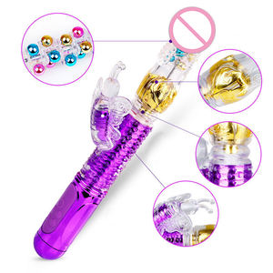 Frauen-Vibrator mit Schmetterlingsform, 6 Vibrationsmodi und 8 Geschwindigkeiten, Großer <span class=keywords><strong>Dildo</strong></span> mit Rotierenden Perlen - Product Image 2