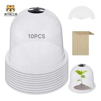 Pot de jardinage en plastique durable, pot de pépinière transparent avec dôme d'humidité pour semis, légumes, plantes succulentes, boutures