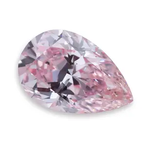 Wholesale price raw diamond carat fancy orangy pink pear cut lab grown diamond with certificate for lab diamond jewelry making