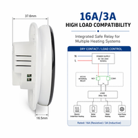 Termostato inteligente WiFi y controlador de temperatura para calefacción, 5 + 2/6 + 1/7 días programables, funciona con Alexa y Google Home