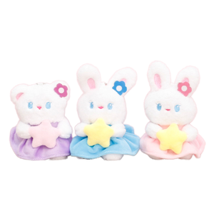 Venta al por mayor Venta caliente varios promocionales lindo exquisito algodón Animal felpa llavero barato mochila colgante llavero Unisex QF - Product Image 3