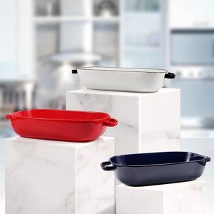 Batterie de cuisine moderne personnalisable <span class=keywords><strong>en</strong></span> <span class=keywords><strong>fonte</strong></span> émaillée 7 pièces : Casserole, faitout, plaque de cuisson, plat à four, pour cuisine domestique et gaz - Product Image 5