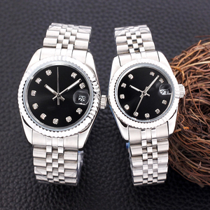 Correa de Acero Inoxidable 316 de Primera Calidad, Superficie de Espejo con Cristal Revestido, Reloj de Pareja Elegante y de Alta Gama - Product Image 2