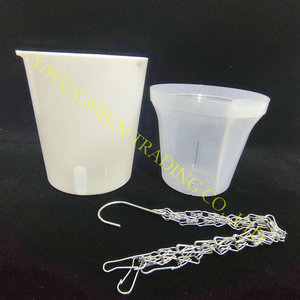 Nuovo Design: Vaso Sospeso Grande da 6 Pollici, Trasparente, Ecologico, Durevole, Autoirrigante, con Contenitore Esterno Bianco Robusto - Product Image 4