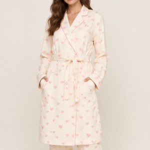 Vendita all'ingrosso di fabbrica: Nuovo <span class=keywords><strong>Accappatoio</strong></span> da <span class=keywords><strong>Donna</strong></span> Stampato, Vestaglia Pigiama in Cotone Spazzolato Traspirante, Taglie Forti, Camicia da Notte da <span class=keywords><strong>Donna</strong></span> - Product Image 1