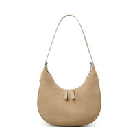 Sac à Main Luxe Haut de Gamme en Cuir Véritable Suède Grande Capacité Forme Croissant pour Épaule ou Sous le Bras pour Femme