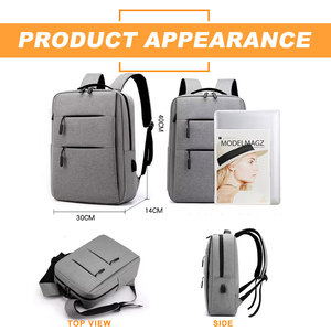 Biểu Tượng Tùy Chỉnh Kinh Doanh Không Thấm Nước Túi Máy Tính Xách Tay Công Suất Lớn Phụ Nữ Người Đàn Ông Ba Lô Với USB Mochila Trường Túi Máy Tính Xách Tay Túi - Product Image 4