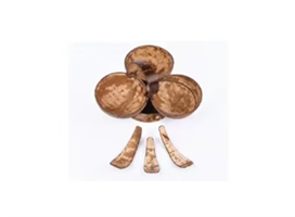 Handcrafted Coconut Shell <b>Serving</b> <b>Spoon</b> Set Natural Eco Friendly Kitchen Utensils for Condiments Spices Desserts Snacks - Product Image 2