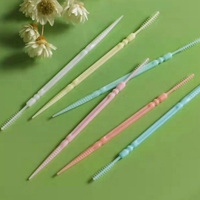 Emballage personnalisé pour la teinture des cils et des sourcils, micro-brosse en plastique, peigne pour la lamination des sourcils, brosse à label privé