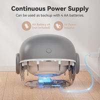 Distributeur automatique de nourriture pour animaux de compagnie avec capteur de collier à microchip, batterie rechargeable, étanche, design ovale, portable, moderne, pour nourriture sèche et humide