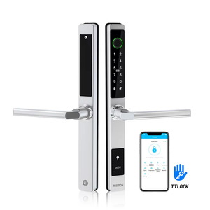 Tediton An Ninh Thép Không Gỉ Từ Xa Sinh Trắc Học Hai Loại Xử Lý Ttlock APP Nhôm Kính Thông Minh Khóa Cửa Vân Tay - Product Image 1