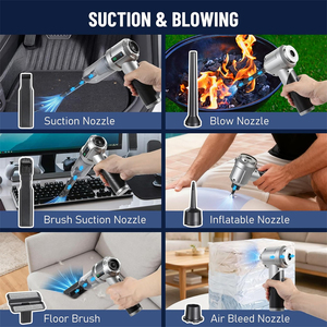 Souffleur d'air sans fil multifonction 16000Pa Puissance d'aspiration puissante <span class=keywords><strong>Aspirateur</strong></span> portable sans fil <span class=keywords><strong>à</strong></span> <span class=keywords><strong>main</strong></span> pour la maison et la voiture Matériel ABS - Product Image 5