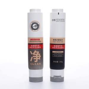 Luxury Customized 100ml Facial Cleanser Cosmetic <b>Tube</b> Round <b>Plastic</b> Squeeze Packaging - Product Image 6