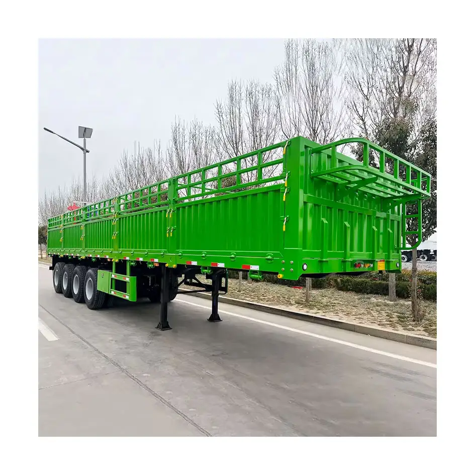 Hochwertig langlebig 4 Achsen 5080 Tonnen Zaun Semi-Anhänger Ladung Viehtransport
