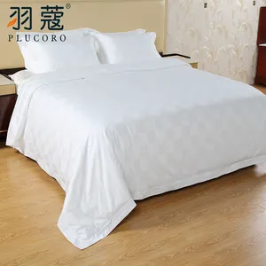 White Hotel Linen Hotel Luxury Bedding King Flat Sheet Beddings Bed Sheet 100%Cotton Star Hotel