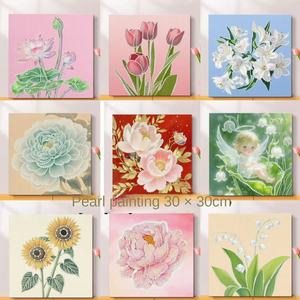 Kit de Materiales para Pintura de Perlas DIY, Pintura Decorativa, Pintura de Perlas con Adhesivos de Girasol para Sala de Estar - Product Image 3