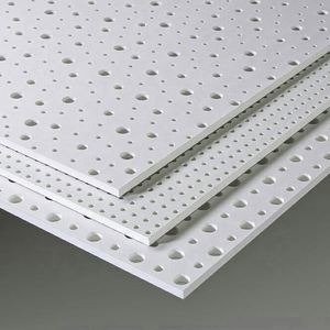 La plaque de plâtre 12x12mmperforated, plafond perforé carré de gypse couvre de tuiles 12mm d'épaisseur - Product Image 1